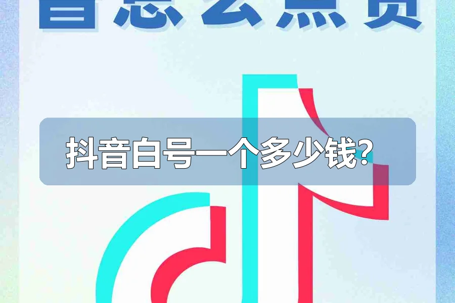 抖音白号一个多少钱?